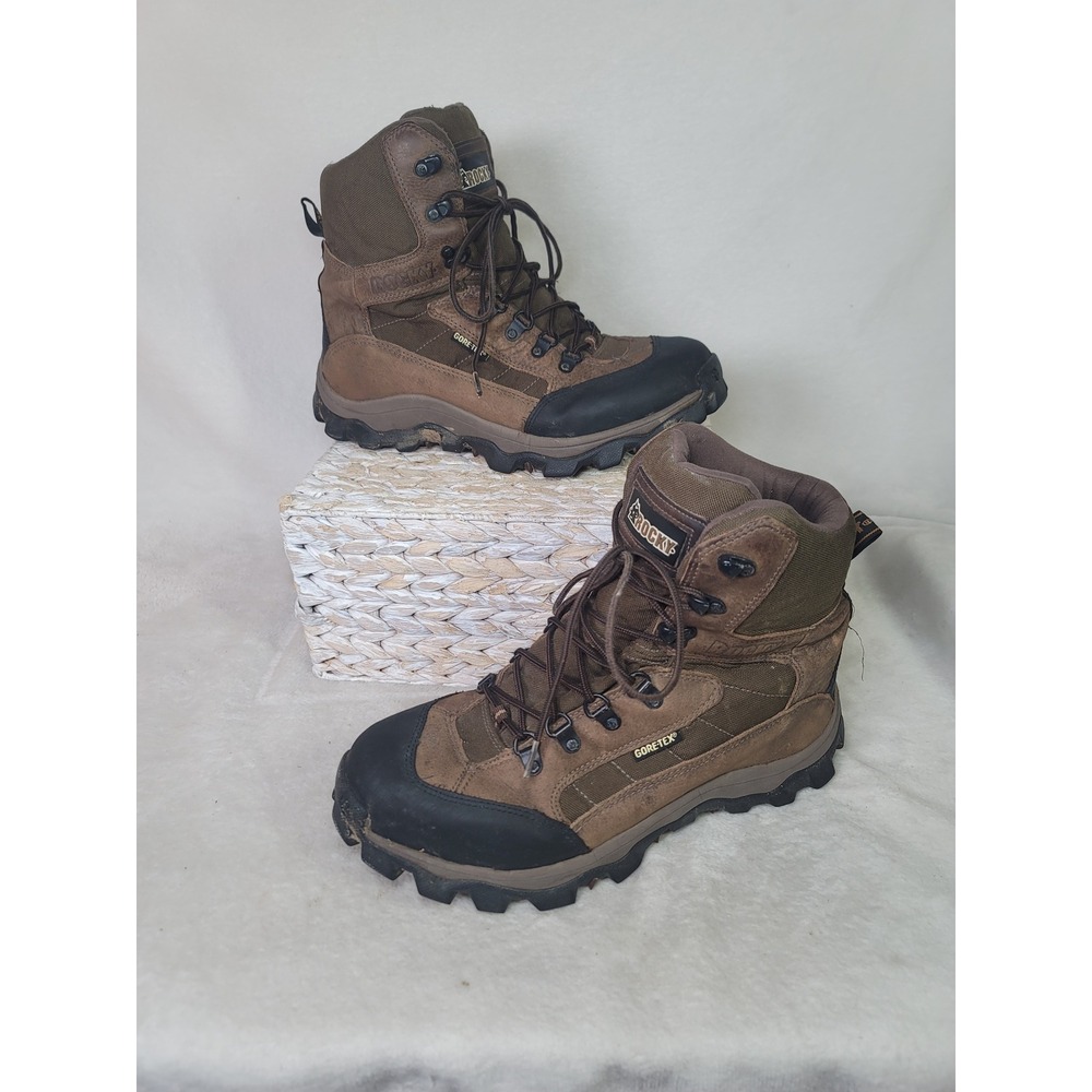 Rocky Lynx 7363 Mens 8in Hunting Boots 800G Thinsulate Gore-Tex Brown 10.5 M